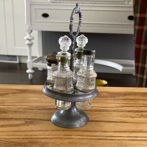 Vintage salt, pepper, oil & vinegar server